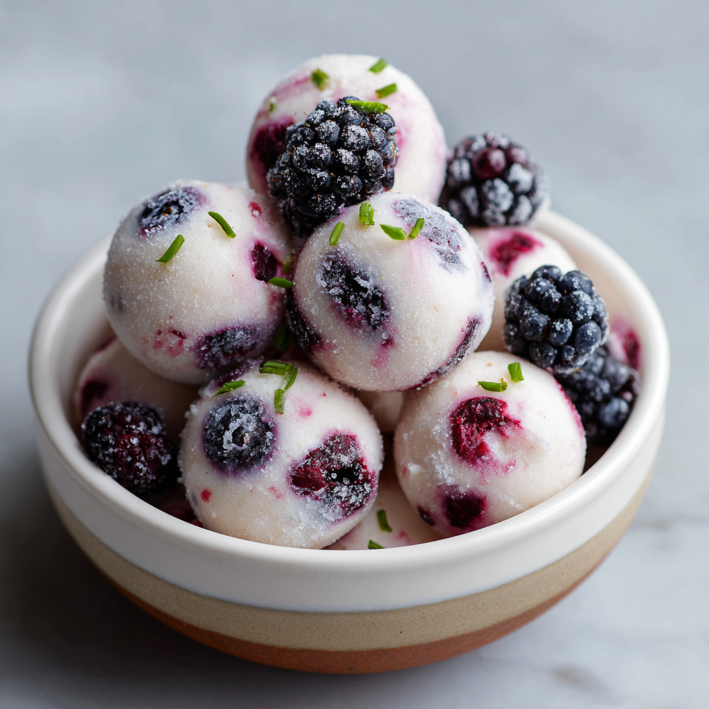 Frozen Yogurt Berry Bites Recipe - Recipe Image