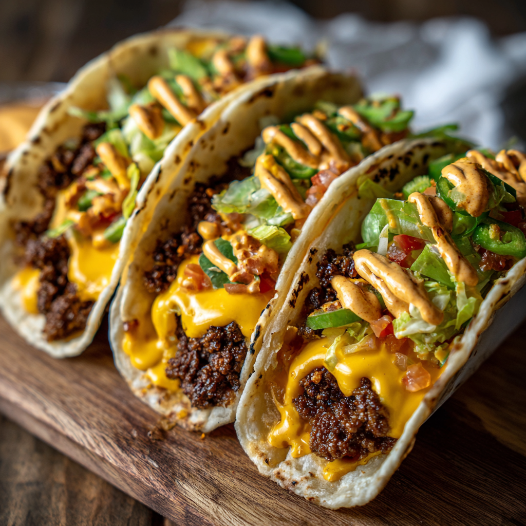 Smash Burger Tacos Recipe - Recipe Image