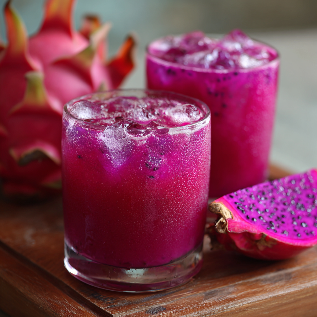 Dragon Fruit Sunrise Juice Recipe - Recipe Image