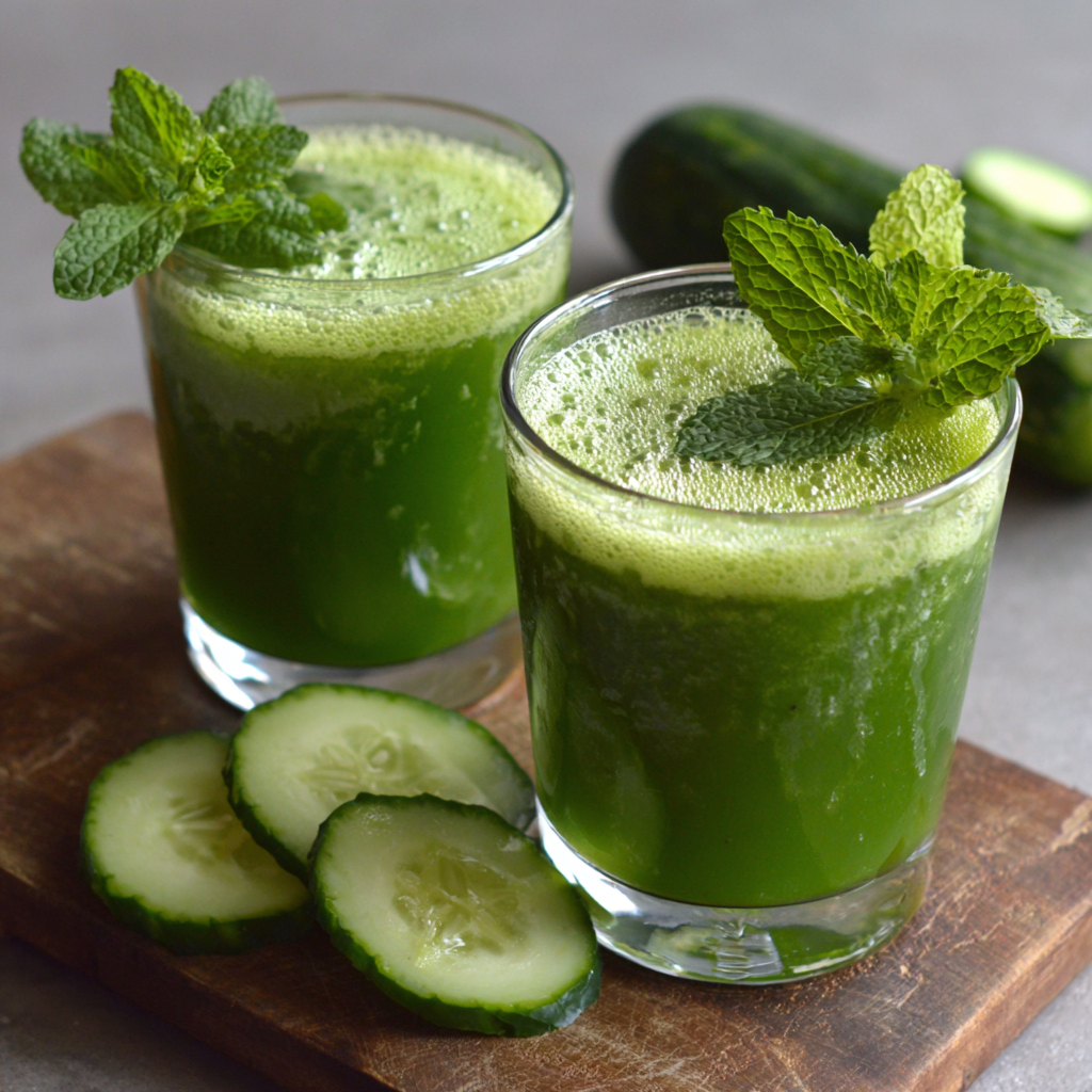 Cucumber Mint Detox Juice Recipe - Recipe Image
