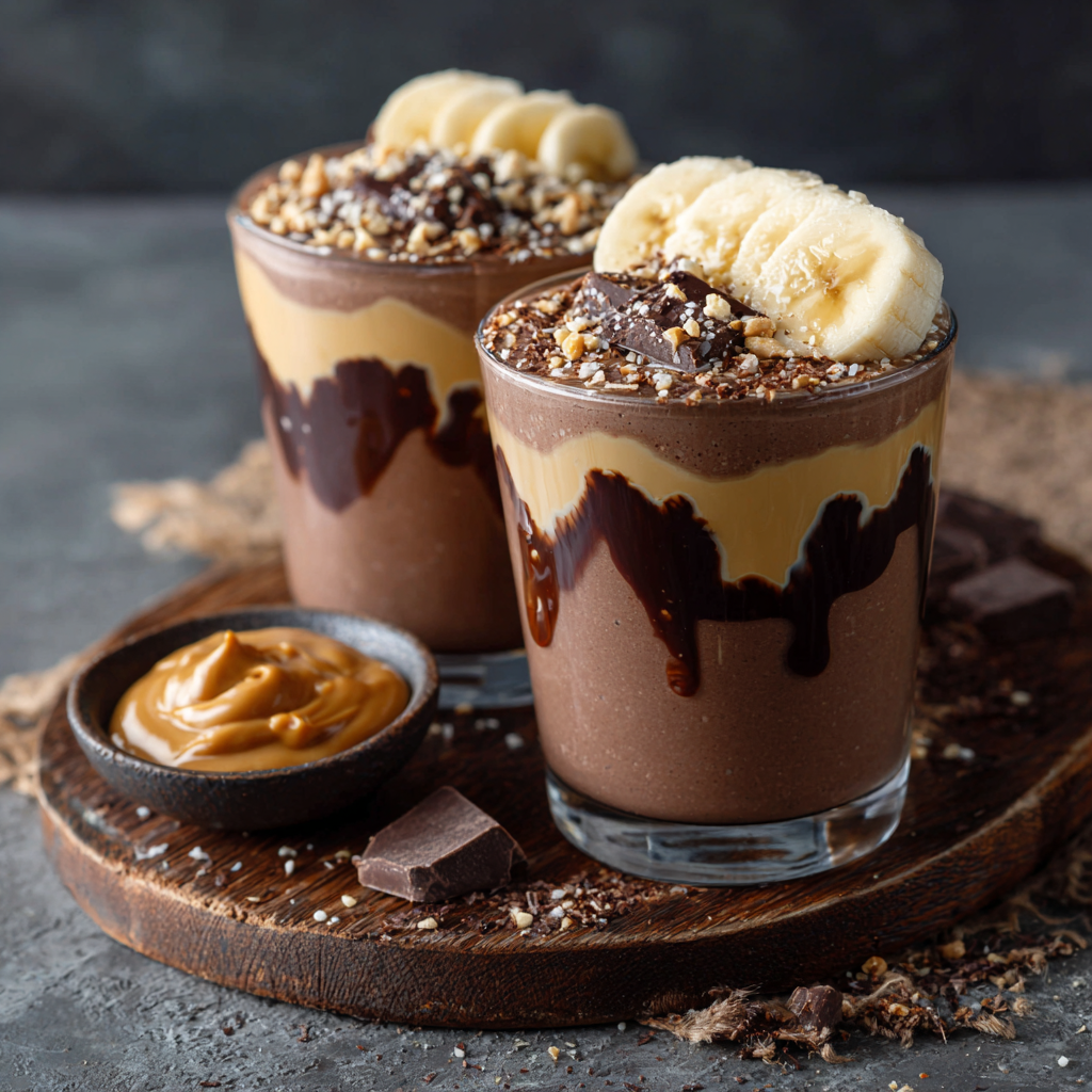 Chocolate Peanut Butter Smoothie Recipe - Recipe Image