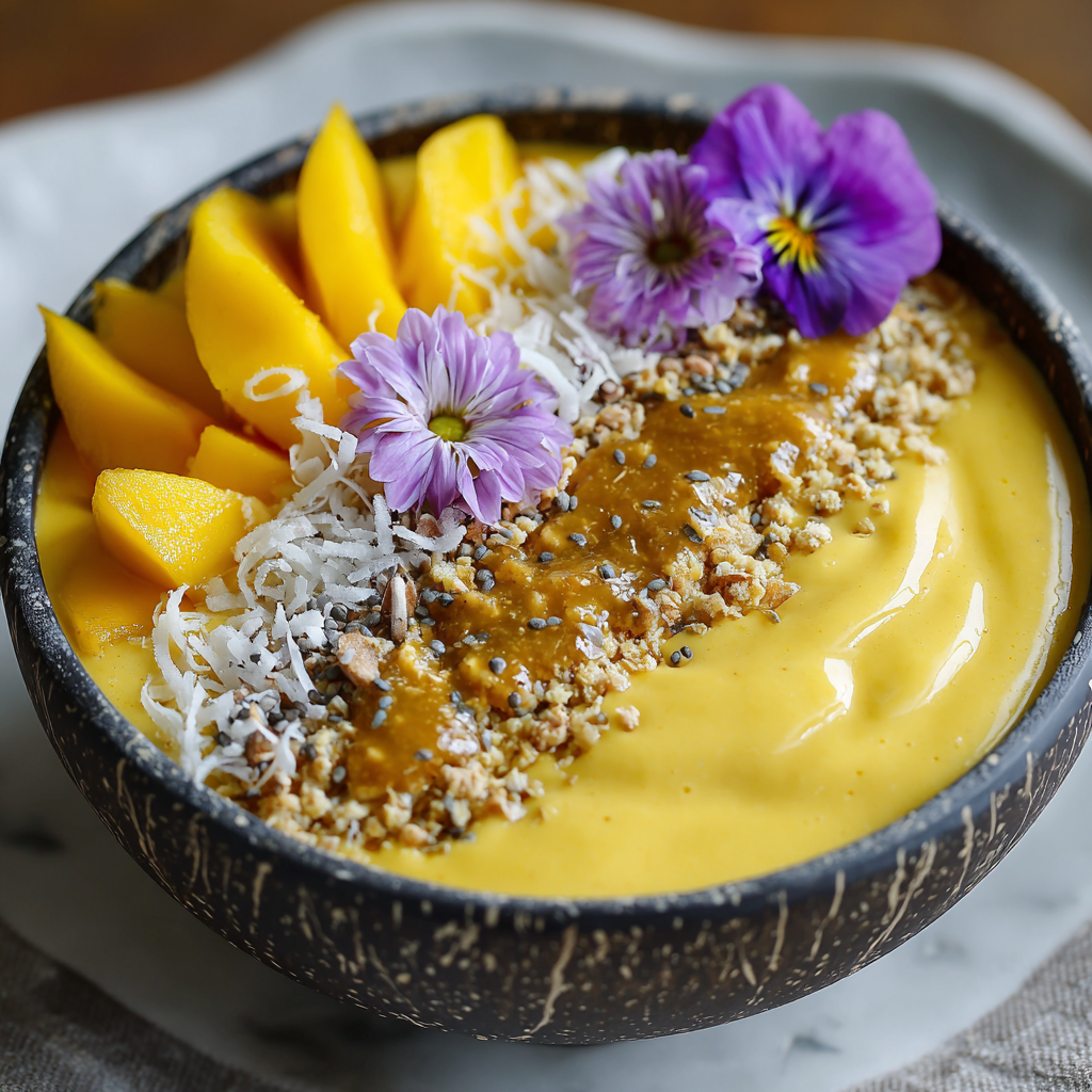 Mango Coconut Smoothie Bowl Recipe - Recipe Image