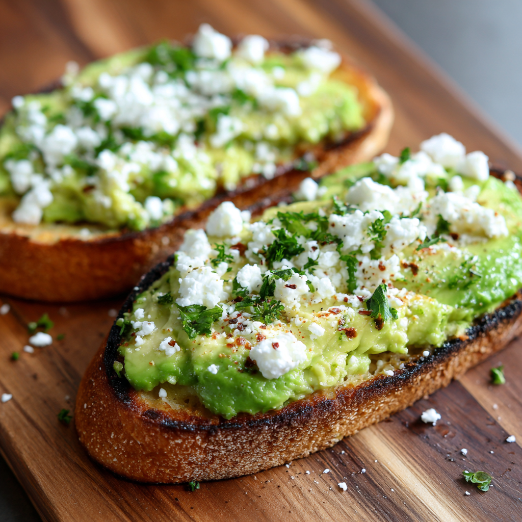 Avocado Feta Toast Recipe - Recipe Image
