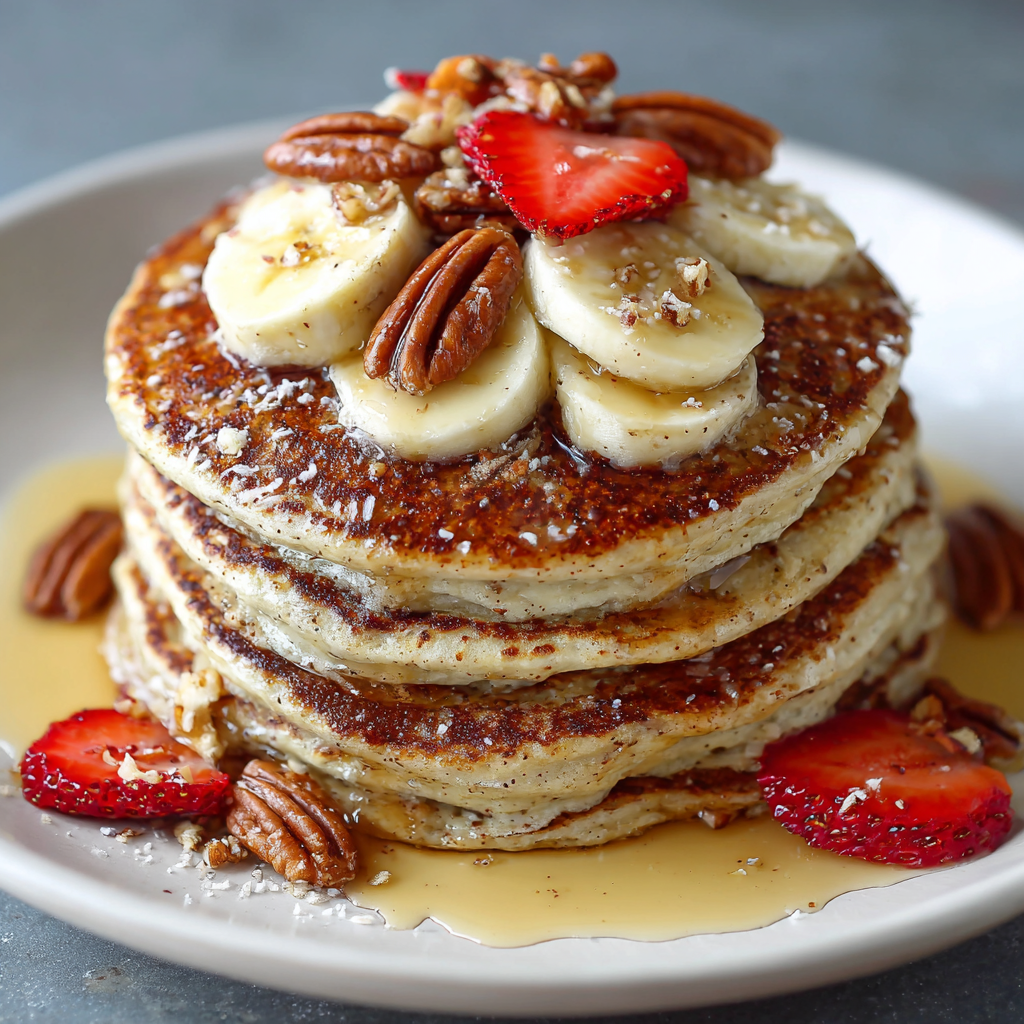 Banana Bread Protein Pancakes Recipe - Recipe Image