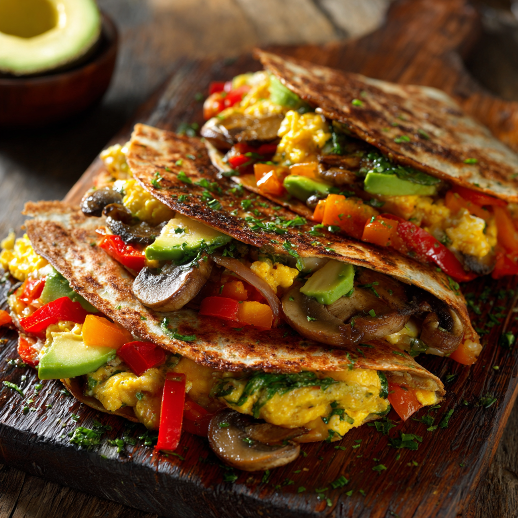 Veggie Breakfast Quesadilla Recipe - Recipe Image