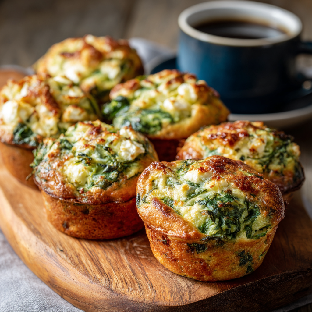 Spinach Feta Breakfast Muffins Recipe - Recipe Image