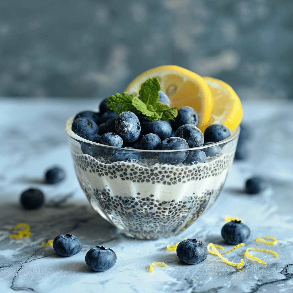 Blueberry Lemon Chia Cream Recipe - Recipe Image