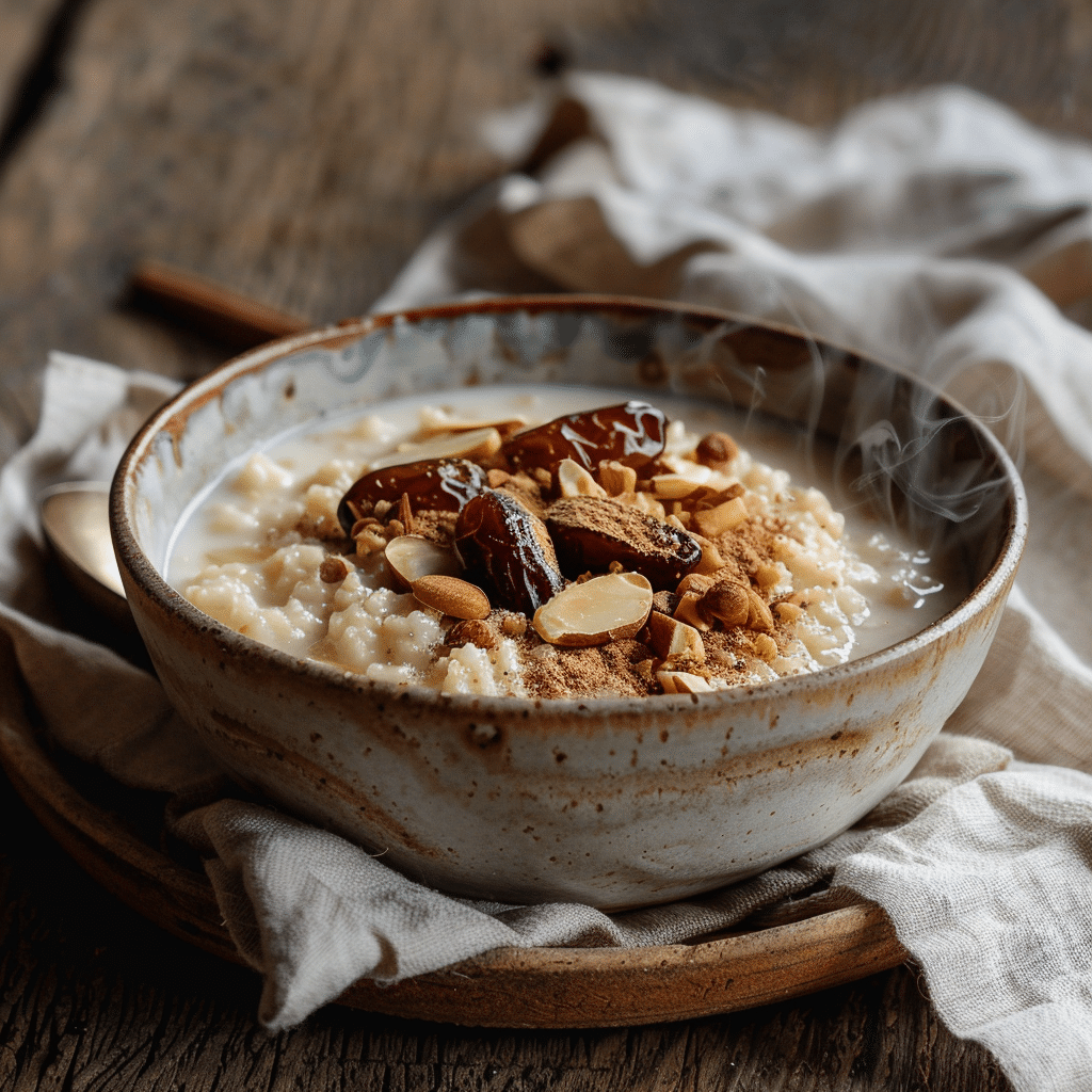 Almond Date Cinnamon Oatmeal Recipe - Recipe Image