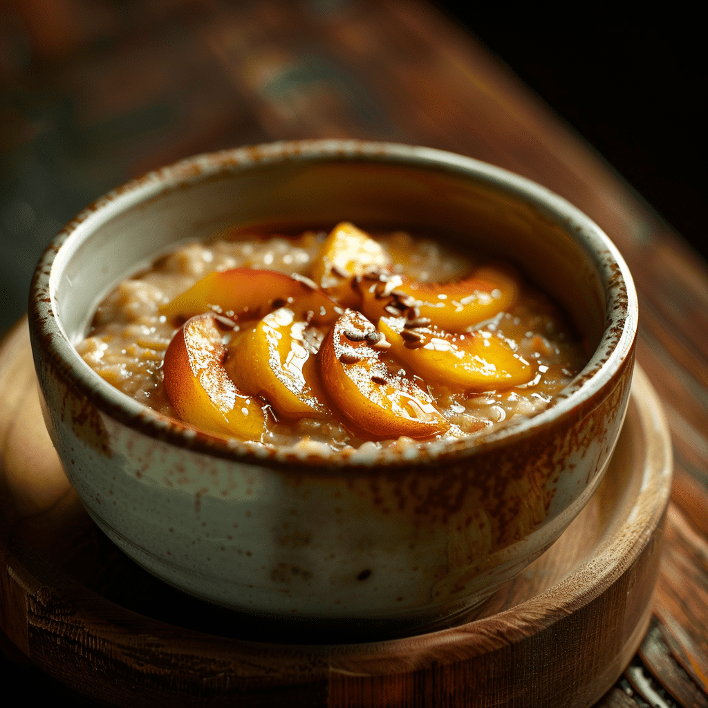 Caramelized Peach Cream Porridge Recipe - Recipe Image