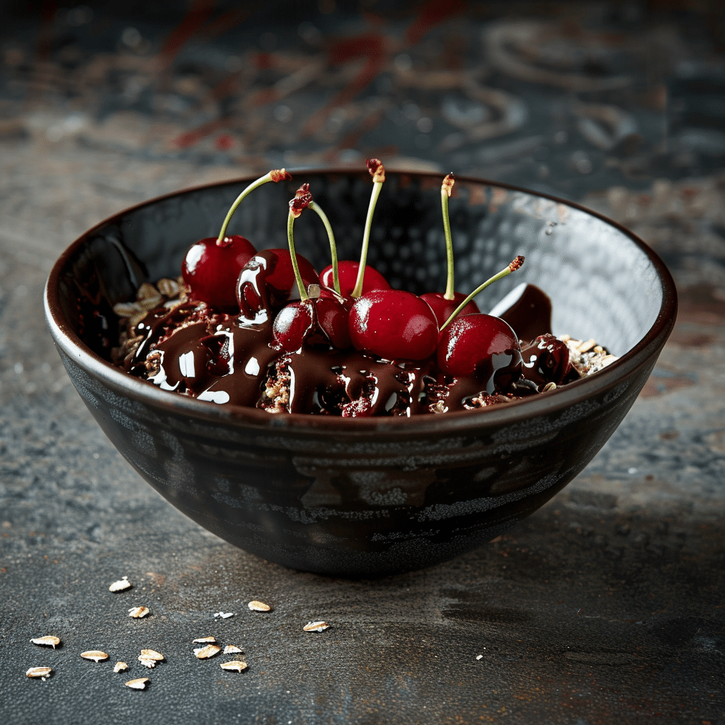 Dark Chocolate Cherry Oat Bowl Recipe - Recipe Image