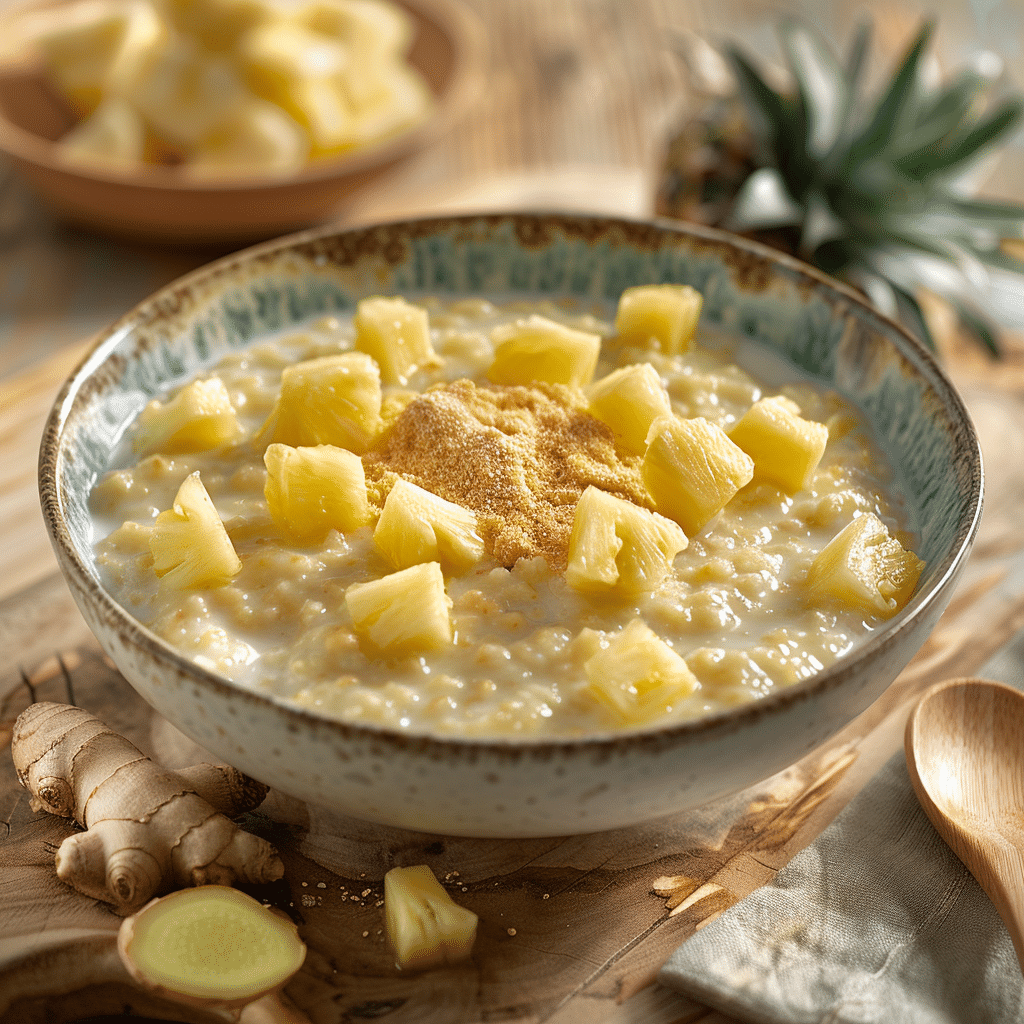 Pineapple Ginger Coconut Porridge Recipe - Recipe Image