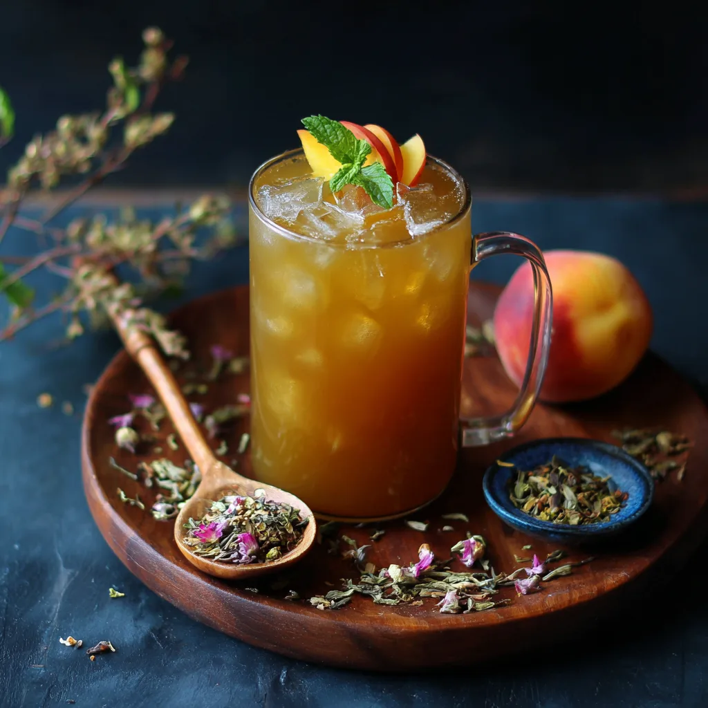 Iced Honey Peach Green Tea Recipe 3 Iced Honey Peach Green Tea Recipe - Recipe Image