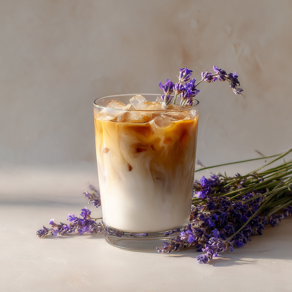 Iced Coconut Lavender Latte Recipe 3 Iced Coconut Lavender Latte Recipe - Recipe Image