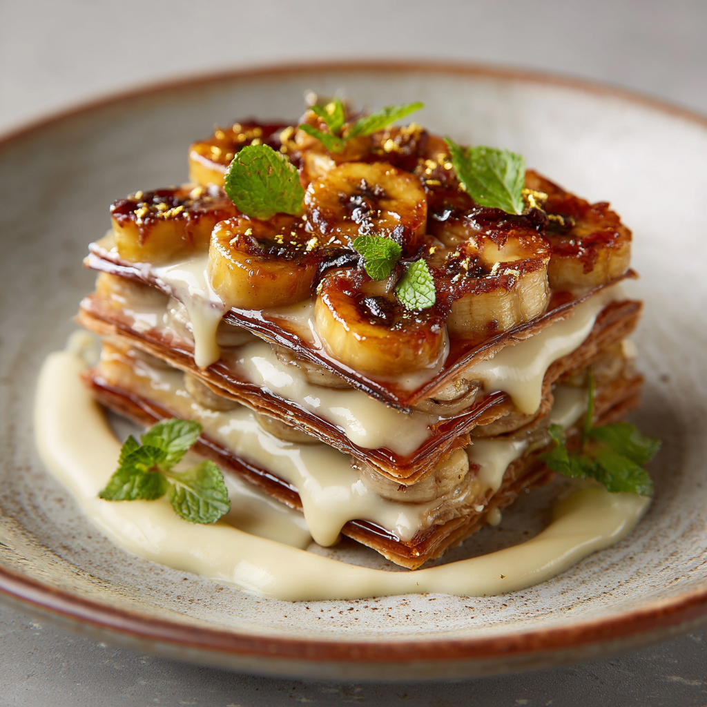 Caramelized Banana Mille-Feuille Recipe 3 Caramelized Banana Mille-Feuille Recipe - Recipe Image