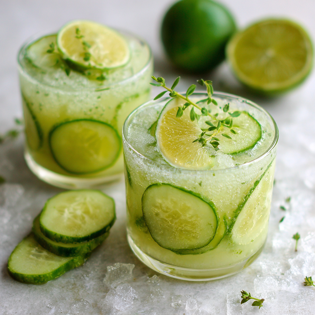Cucumber Lime Refresh Cups Recipe - Recipe Image