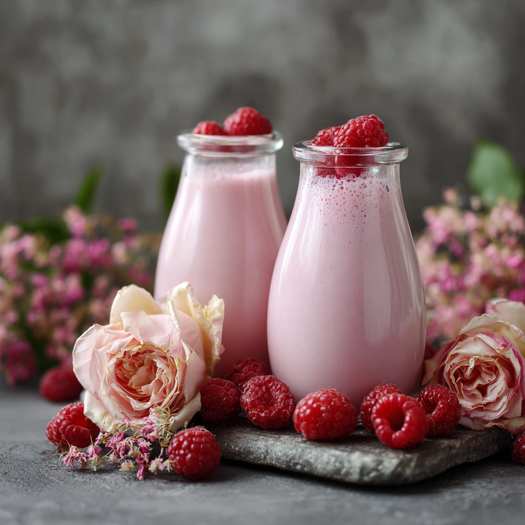 Raspberry Rose Milk Recipe - Recipe Image