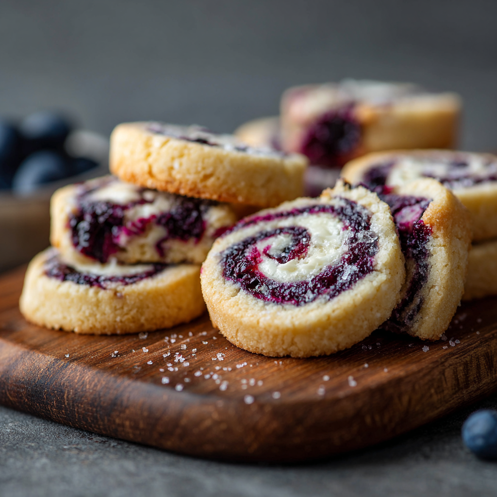 Blueberry Cream Cheese Swirl Cookies Recipe - Recipe Image