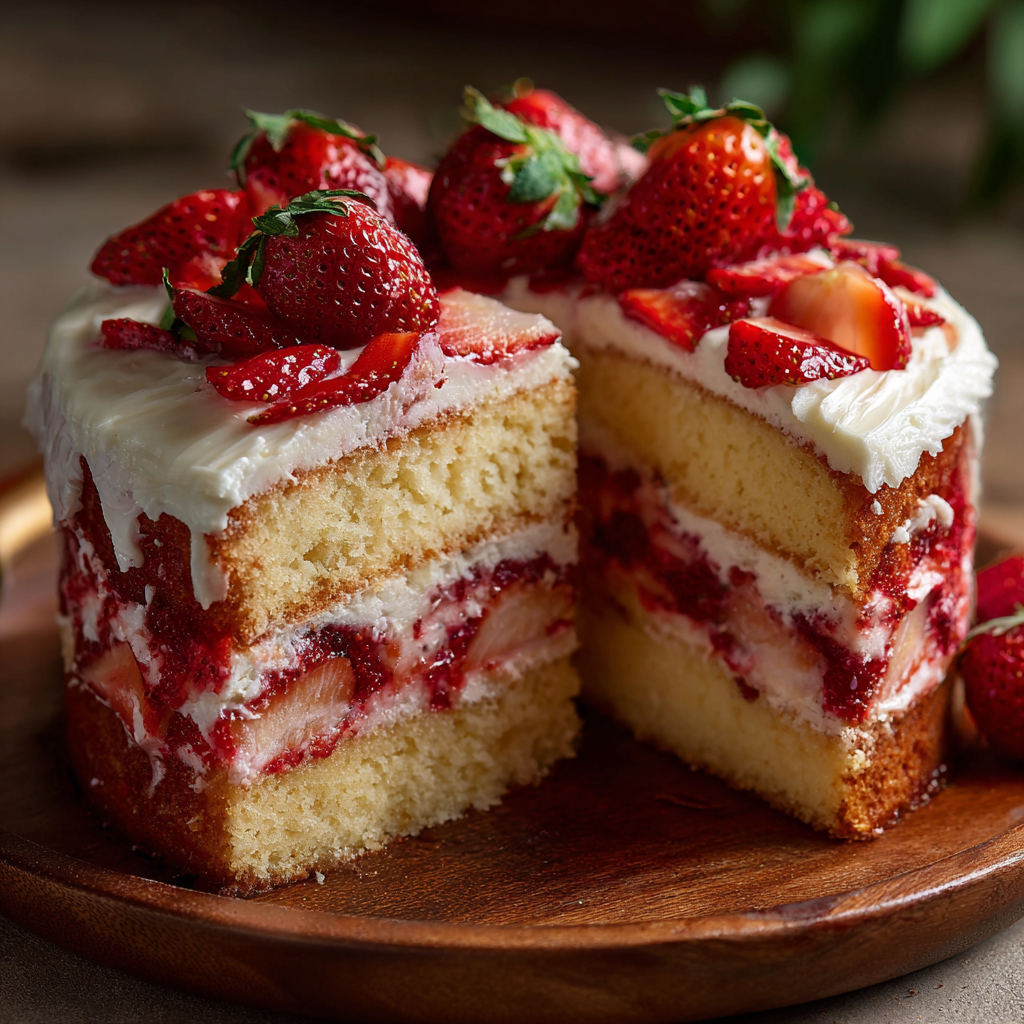 Strawberry Cake Recipe - Recipe Image