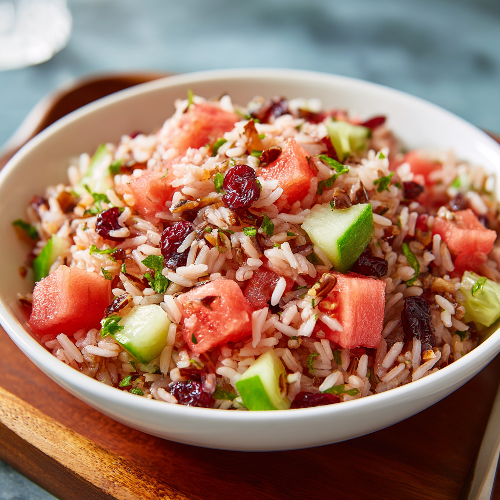 Watermelon Cranberry Rice Salad Recipe - Recipe Image