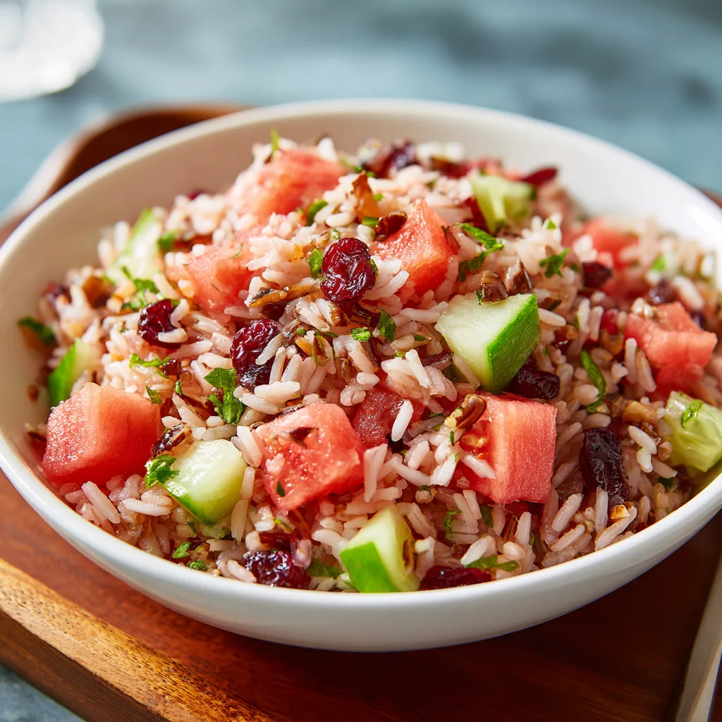 Watermelon Cranberry Rice Salad Recipe - Recipe Image