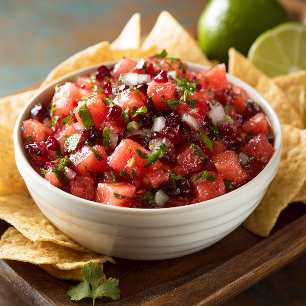 Watermelon Cranberry Salsa Recipe - Recipe Image