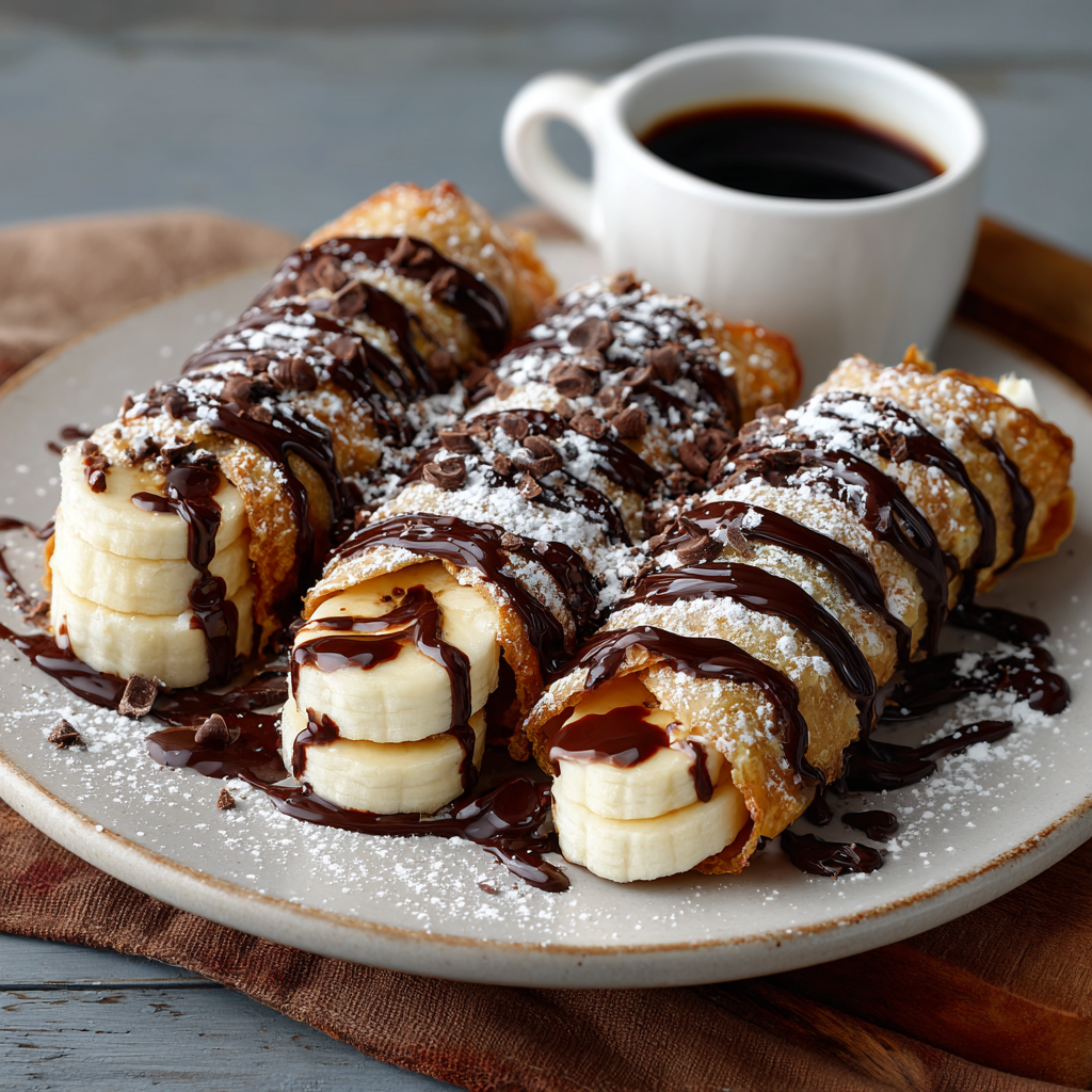 Chocolate Banana Rolls Recipe - Recipe Image