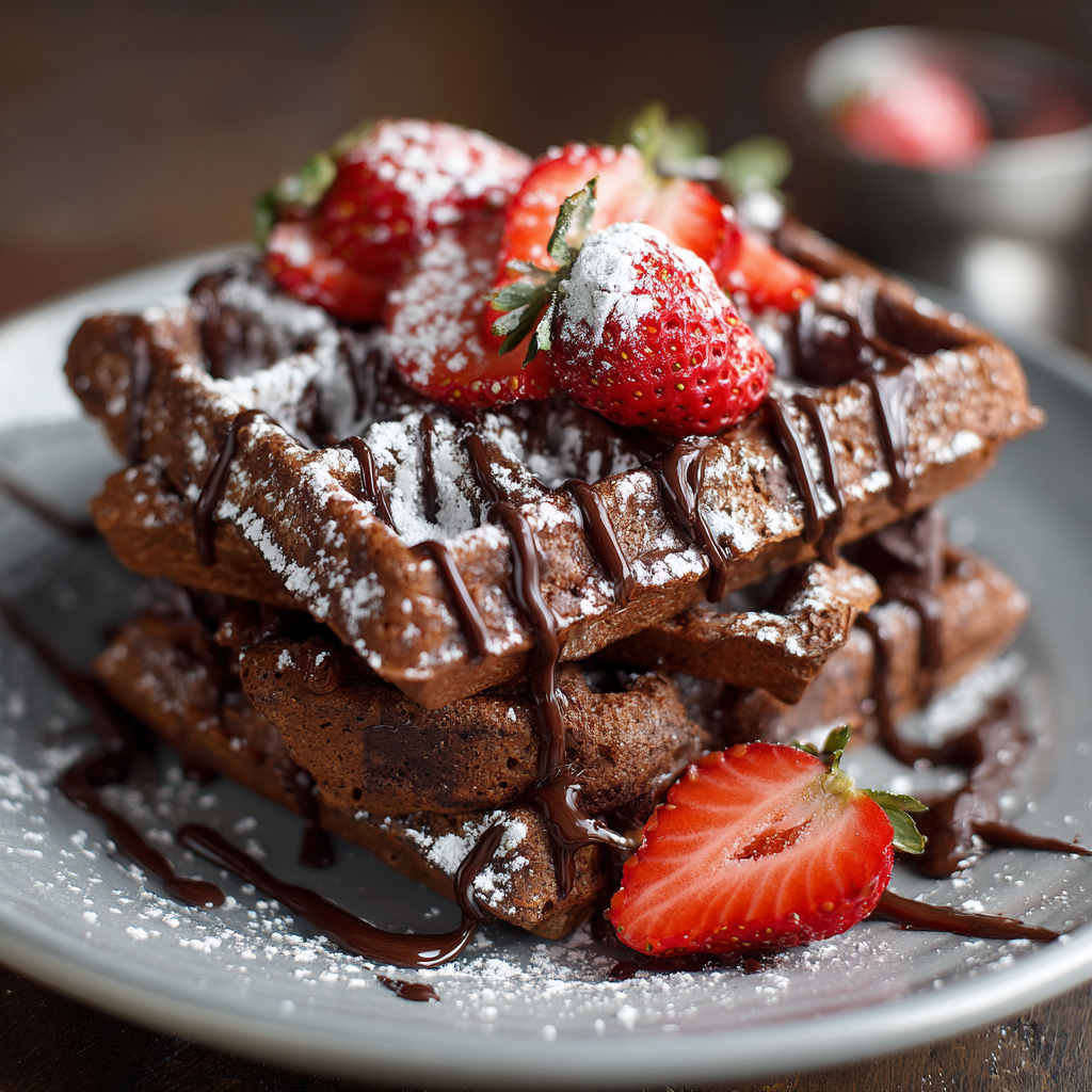 Chocolate Waffles Recipe - Recipe Image