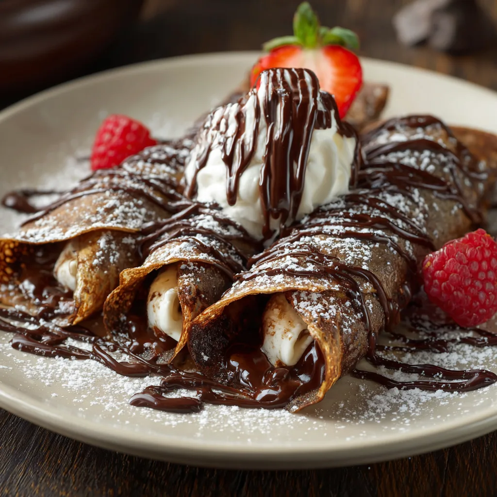 Chocolate Crepes Recipe 2 Chocolate Crepes Recipe - Recipe Image