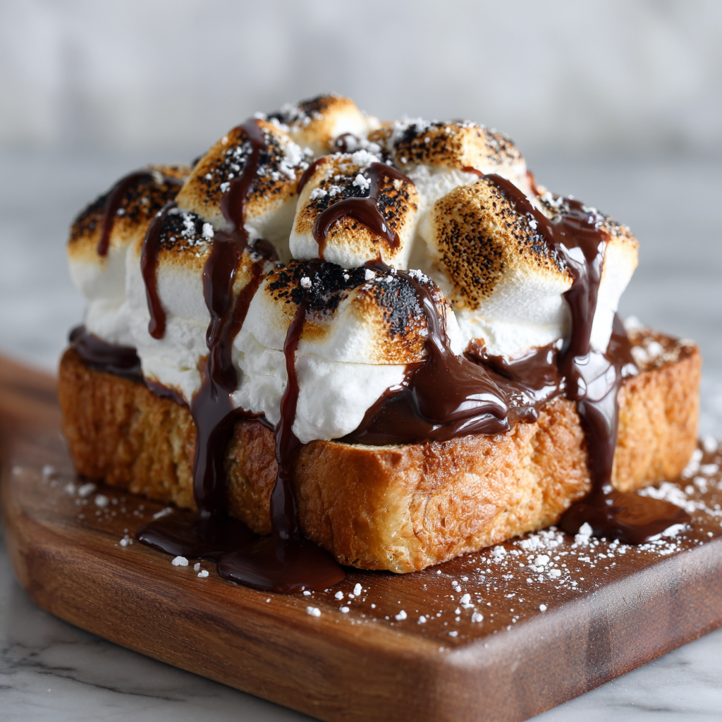 Nutella Marshmallow Toast Recipe - Recipe Image