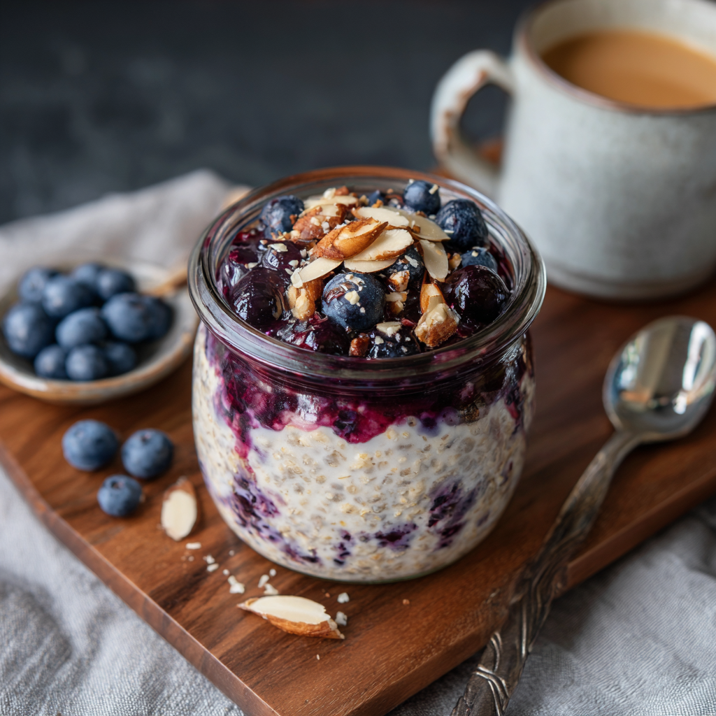 Blueberry Overnight Oats (Gluten-Free) Recipe