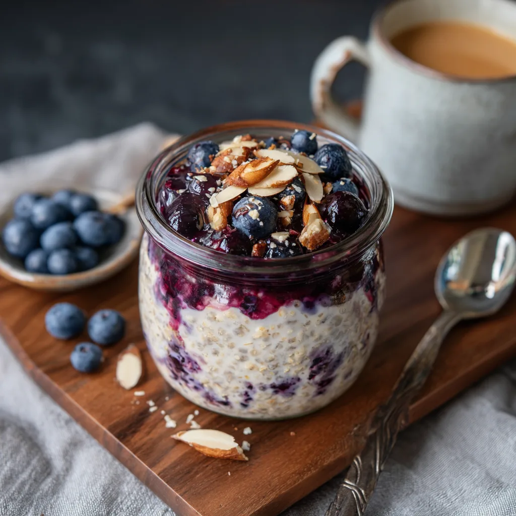 Blueberry Overnight Oats (Gluten-Free) Recipe