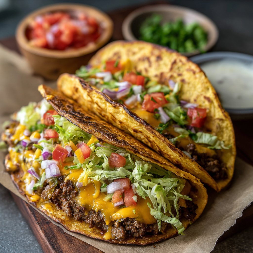 Smash Burger Tacos Recipe - Recipe Image