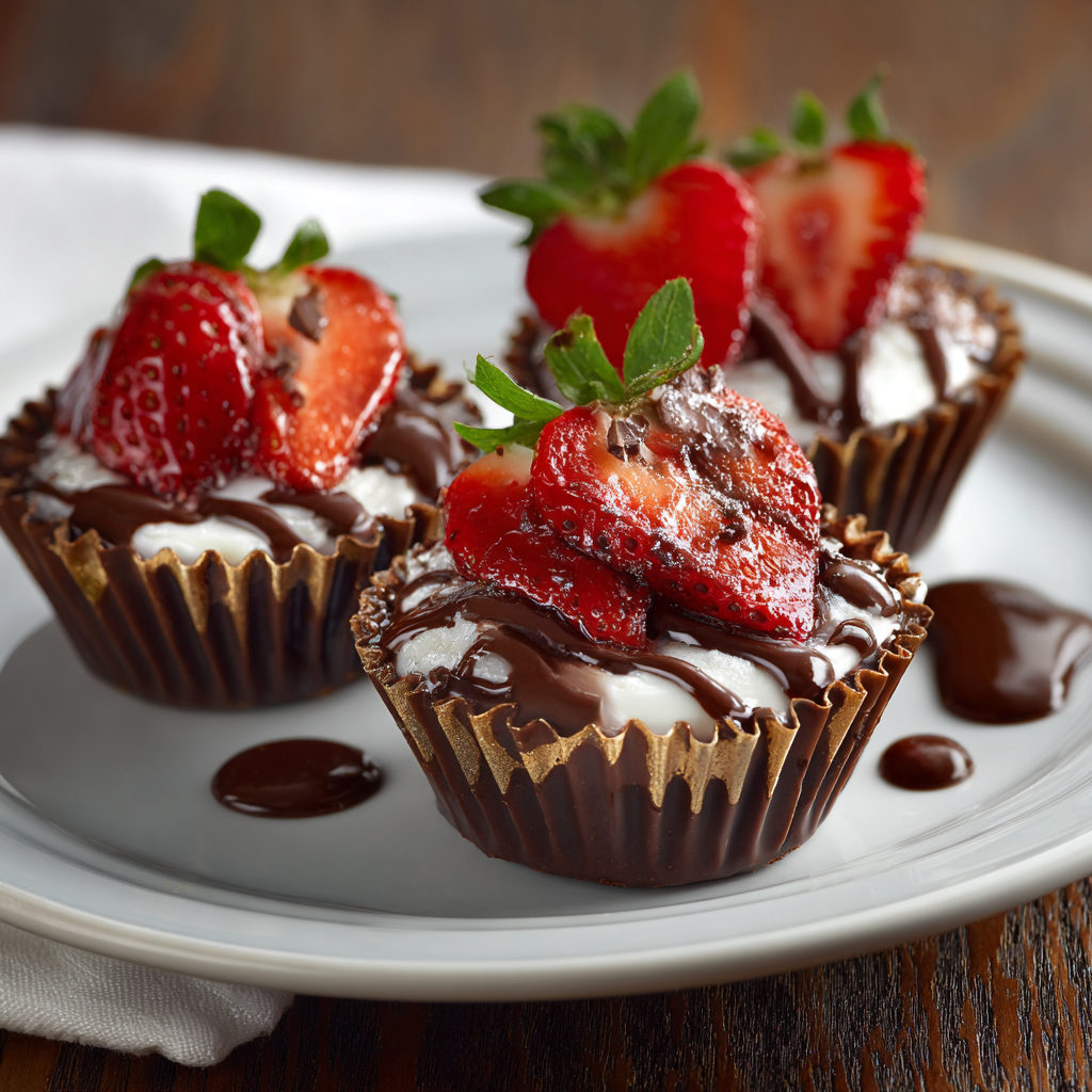 Dubai Chocolate Strawberry Cups Recipe - Recipe Image