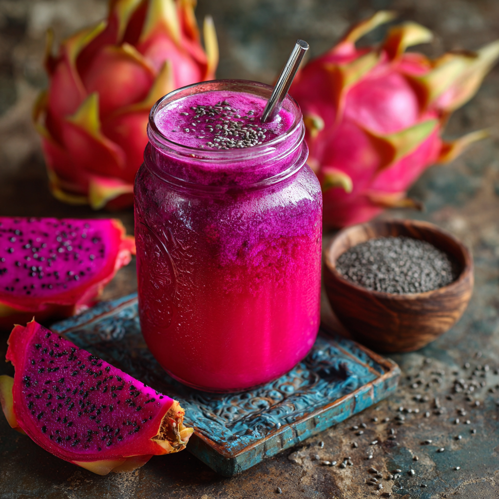 Dragon Fruit Sunrise Juice Recipe - Recipe Image