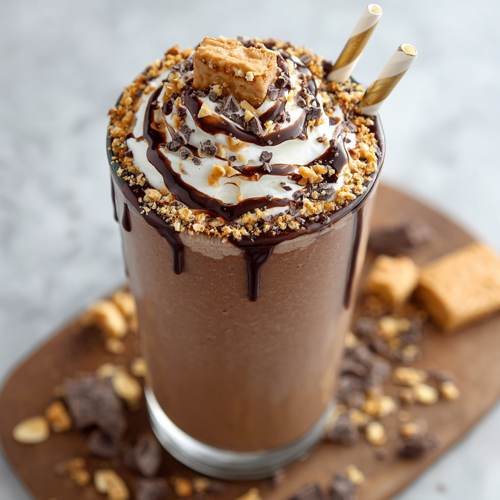 Chocolate Peanut Butter Smoothie Recipe - Recipe Image
