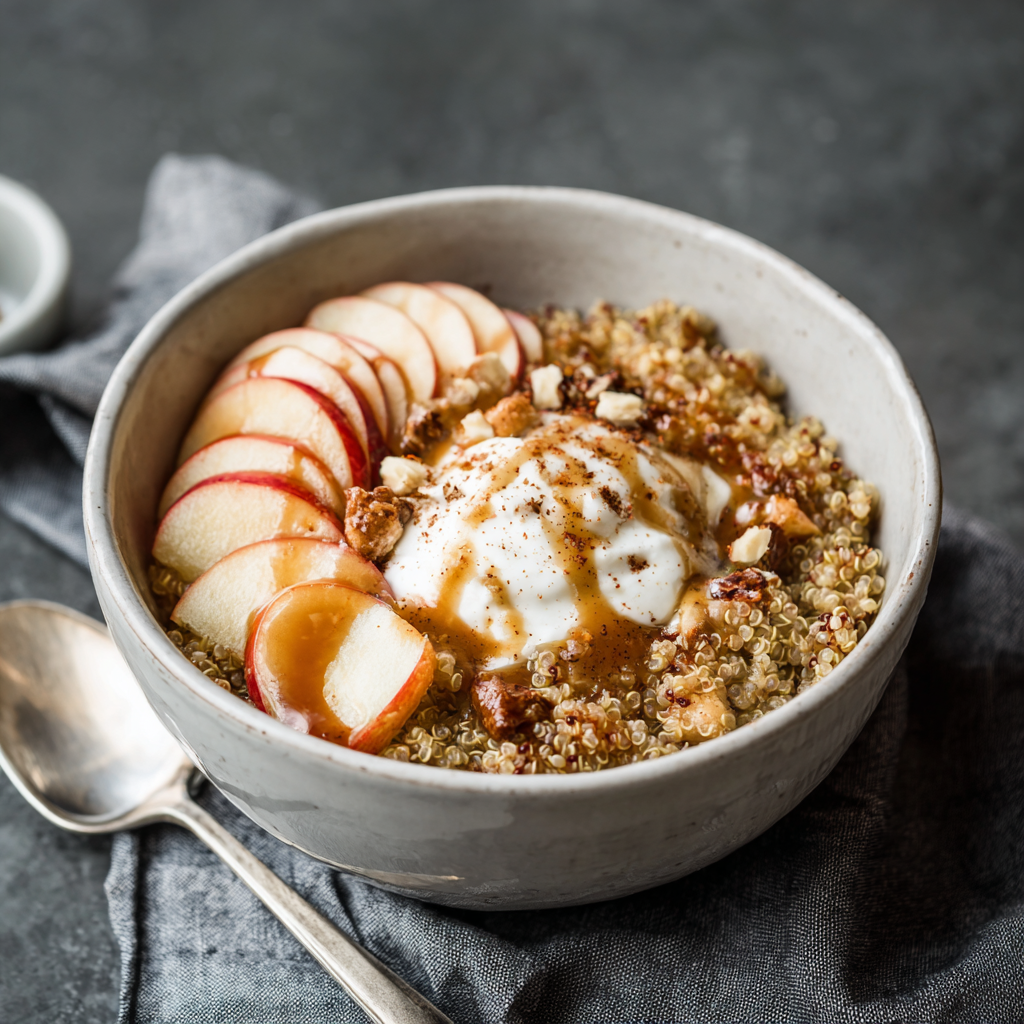 Apple Cinnamon Quinoa Bowl Recipe - Recipe Image
