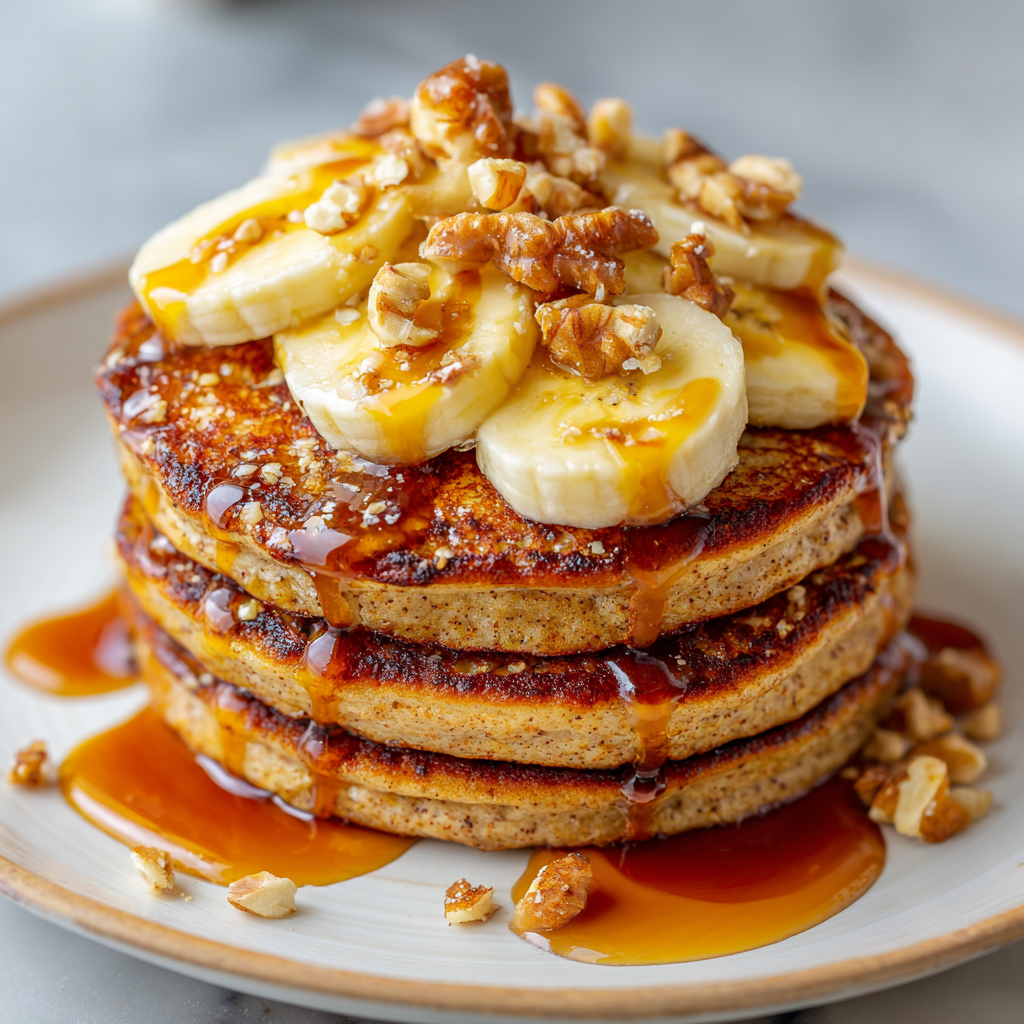 Banana Bread Protein Pancakes Recipe - Recipe Image