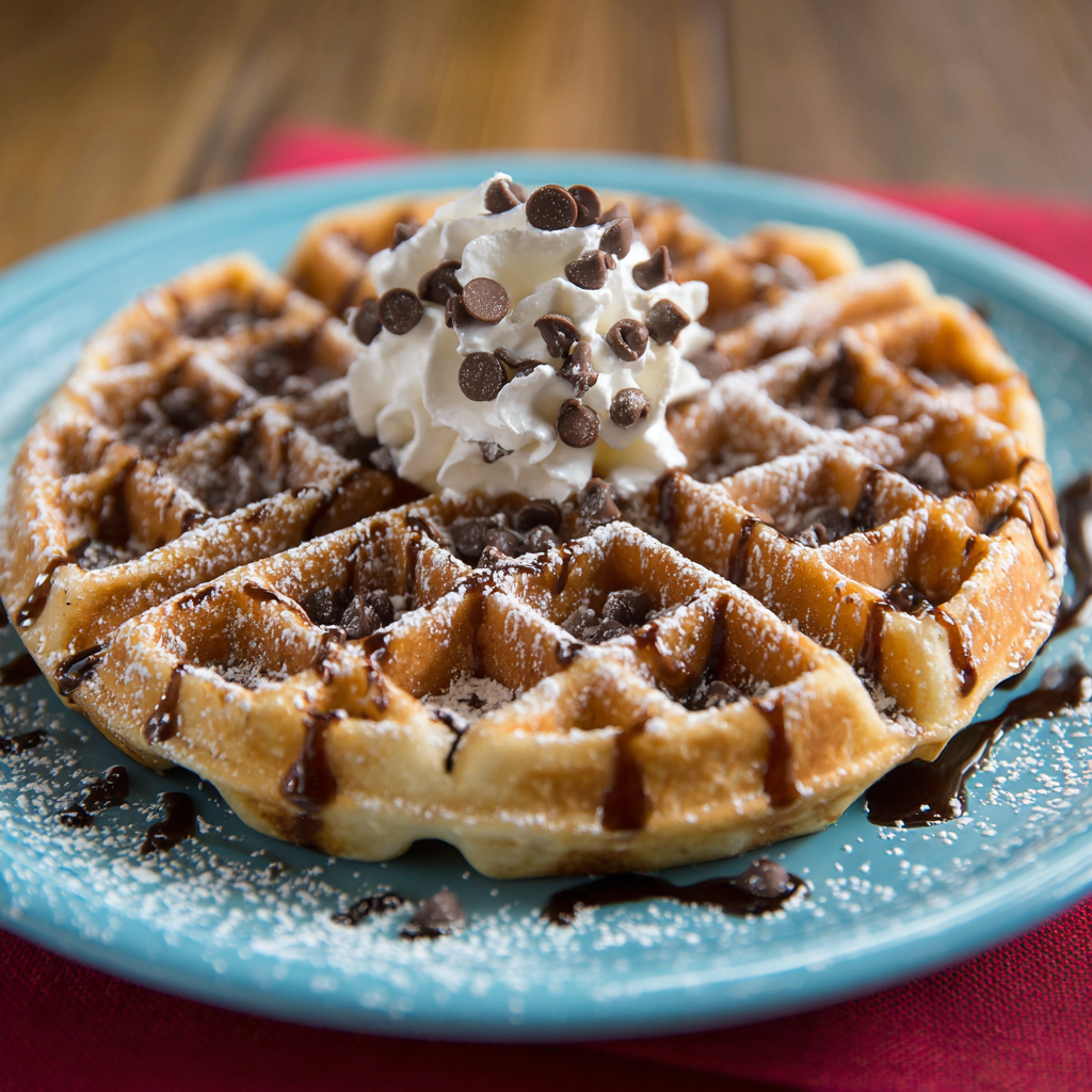 Chocolate Chip Waffles Recipe - Recipe Image