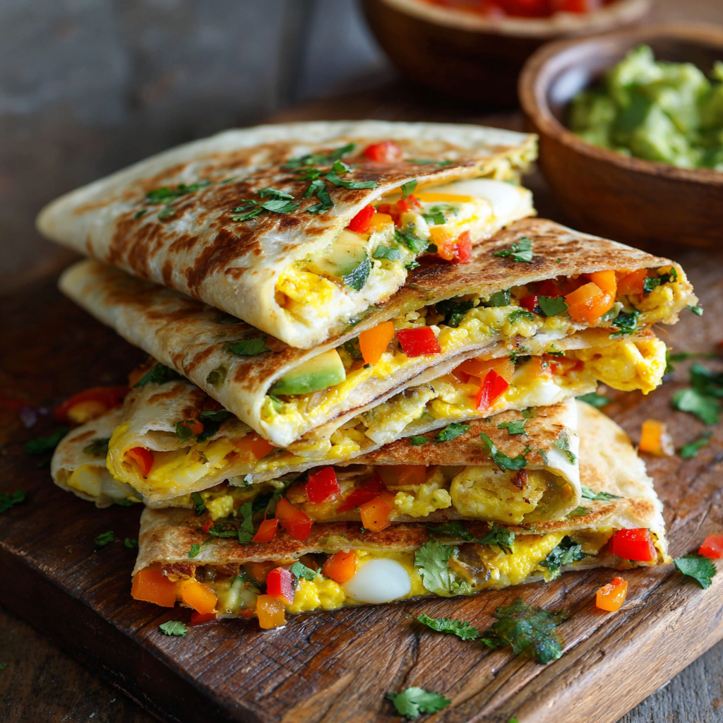 Veggie Breakfast Quesadilla Recipe - Recipe Image