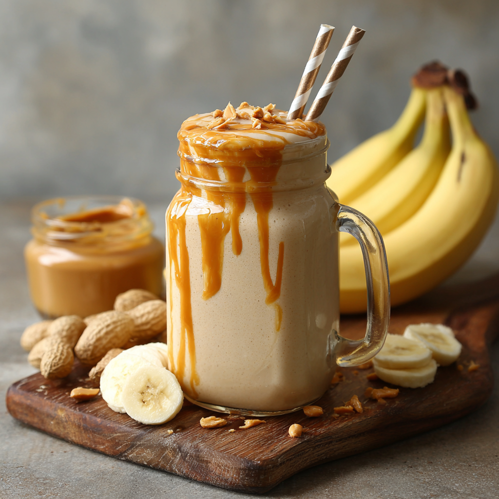 Peanut Butter Banana Smoothie Recipe - Recipe Image