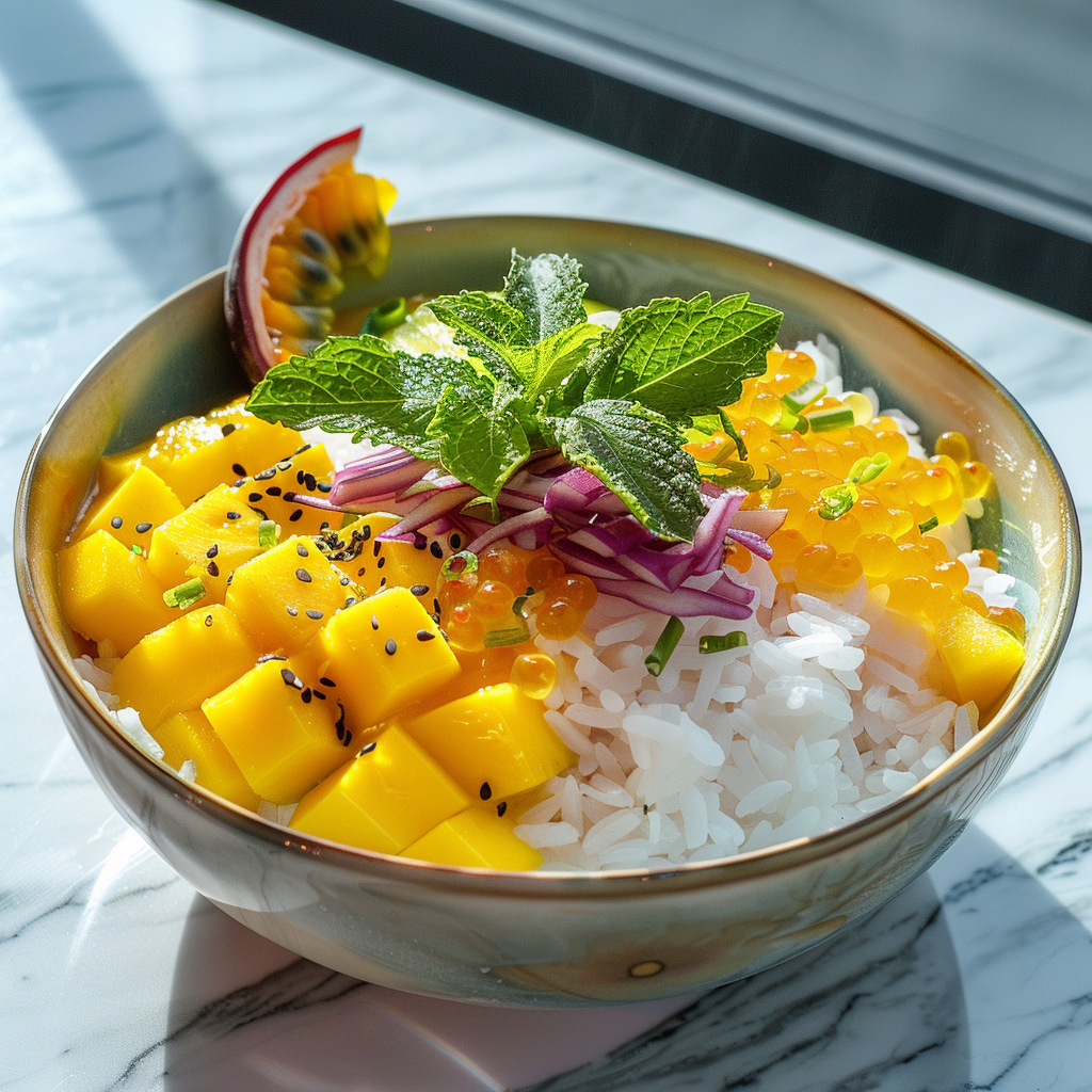 Mango Passion Fruit Coconut Rice Recipe