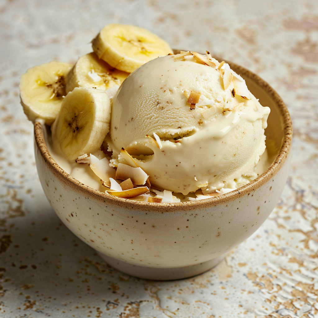 Tropical Banana Coconut Ice Cream Recipe