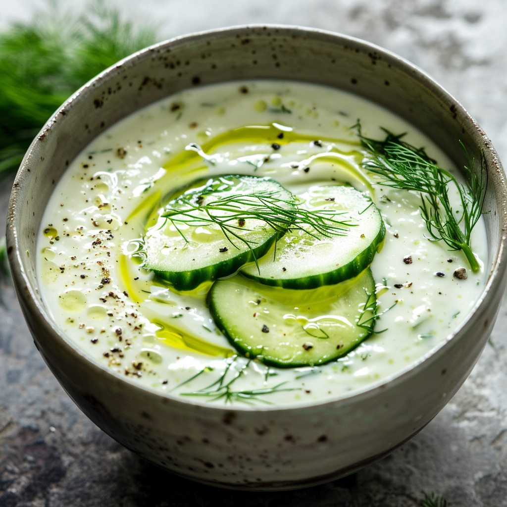 Cucumber Yogurt Cold Soup Recipe