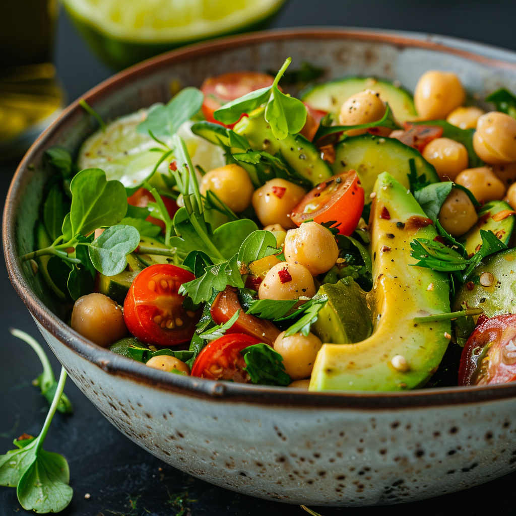 Avocado Lime Chickpea Salad Recipe