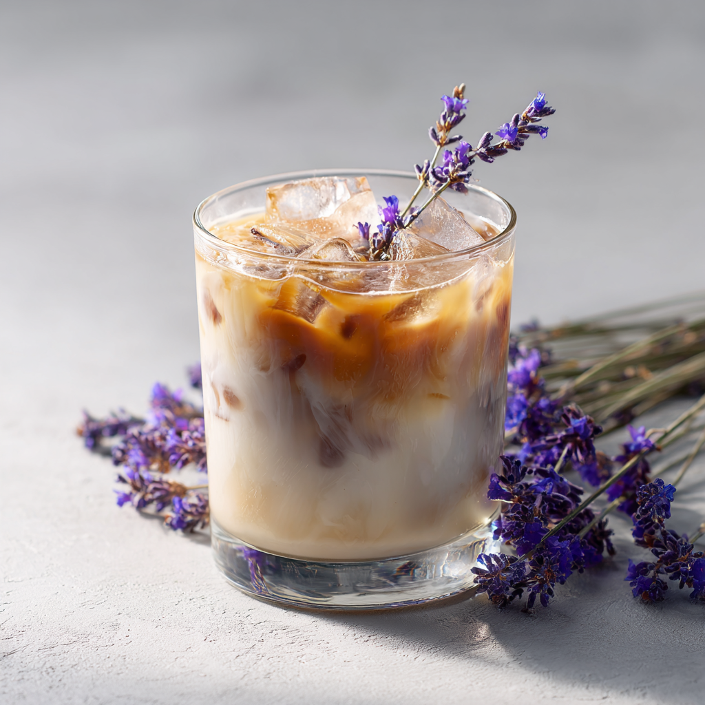 Iced Coconut Lavender Latte Recipe