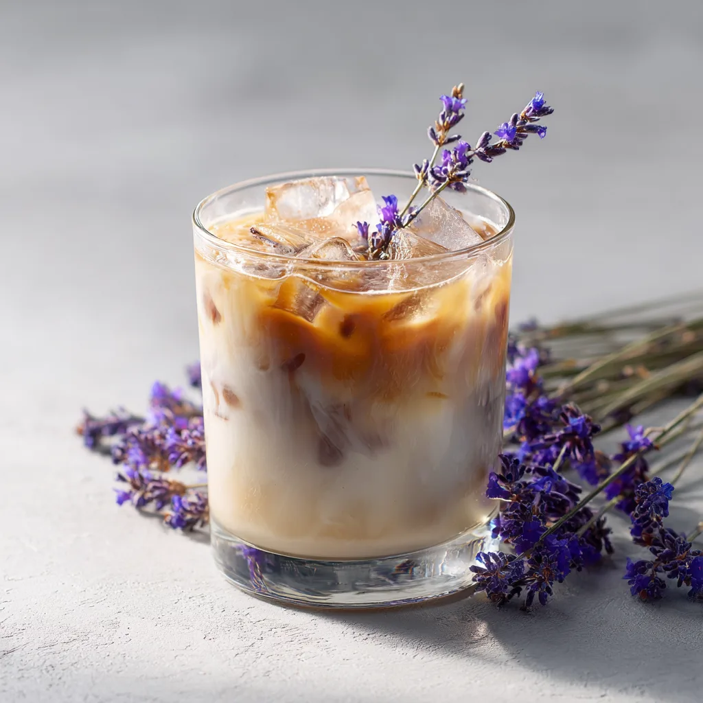 Iced Coconut Lavender Latte Recipe