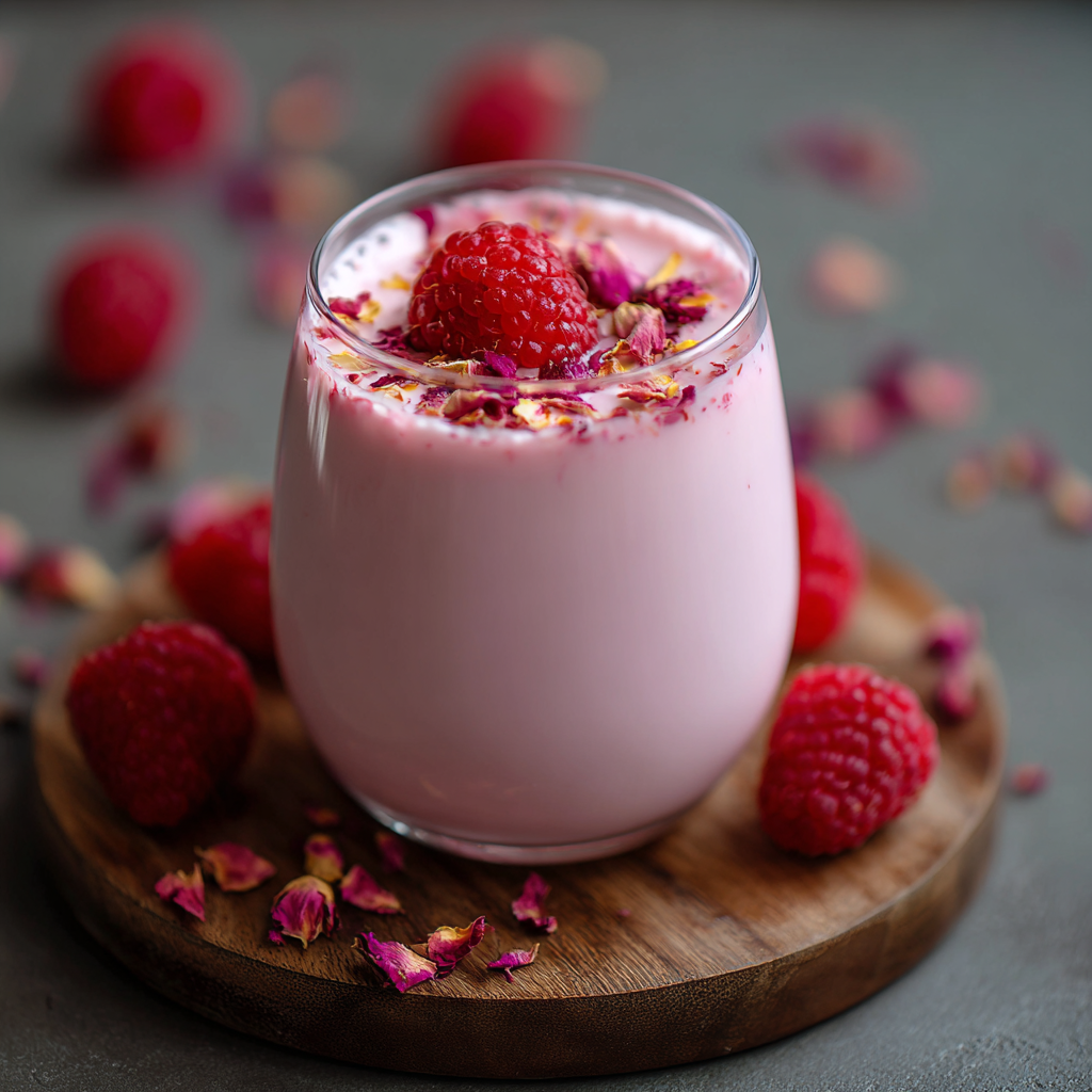 Raspberry Rose Milk Recipe - Recipe Image