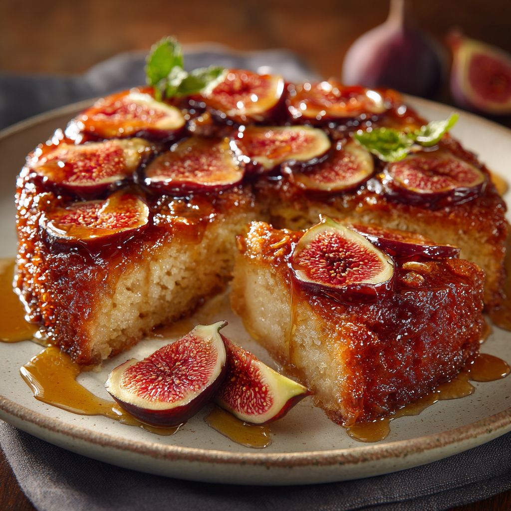 Honey Fig Upside-Down Cake Recipe