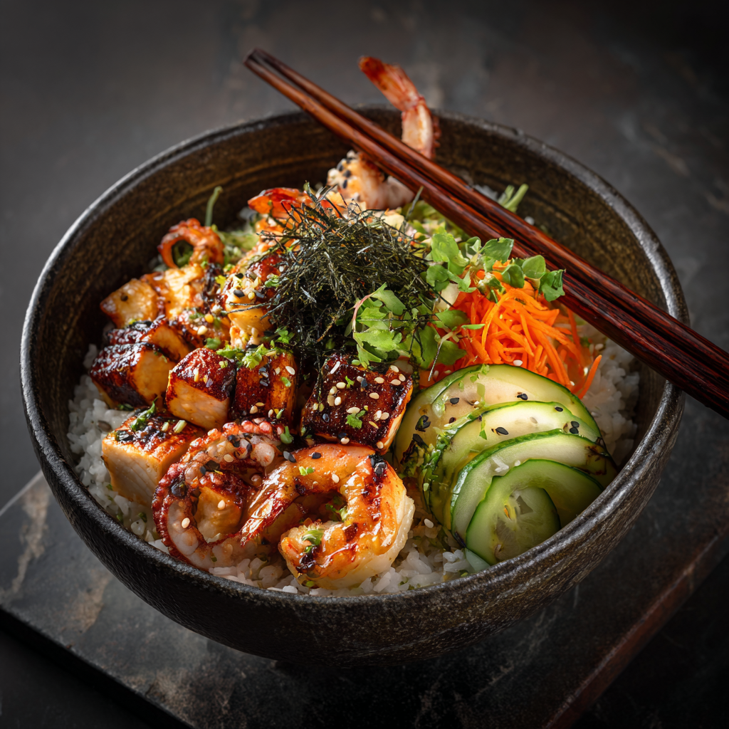Seafood Rice Bowl Recipe