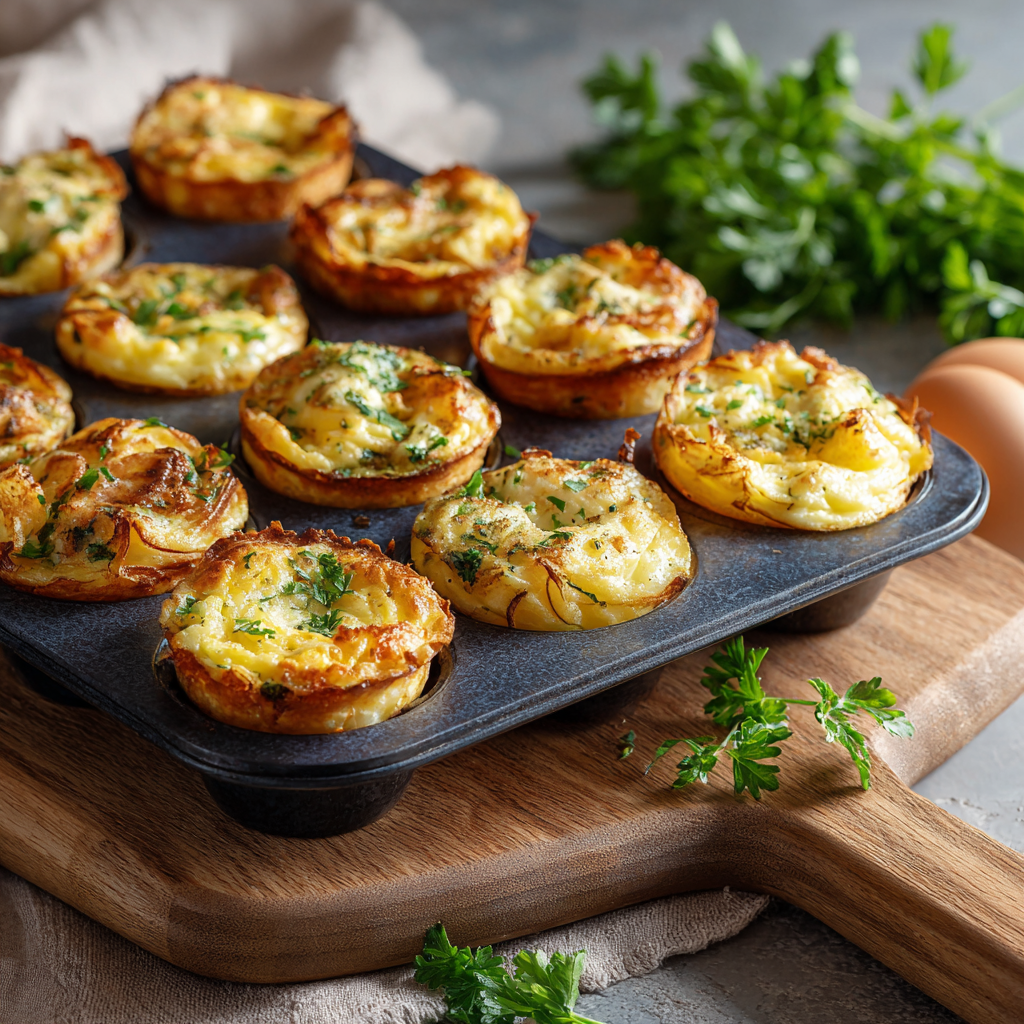 Potato Egg Muffins Recipe - Recipe Image